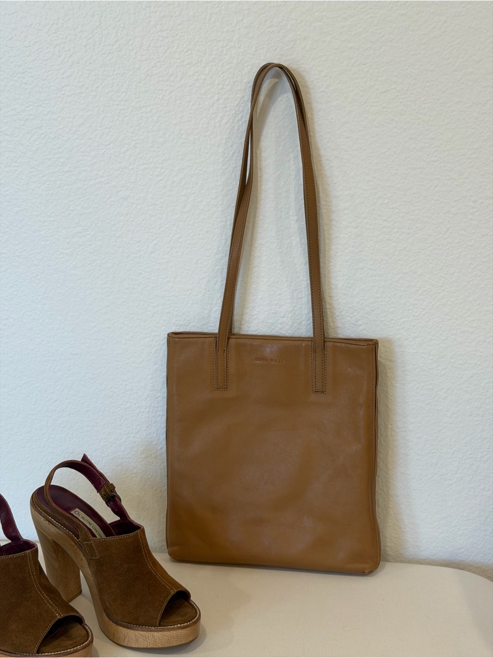Vintage Tan Leather Shoulder Bag